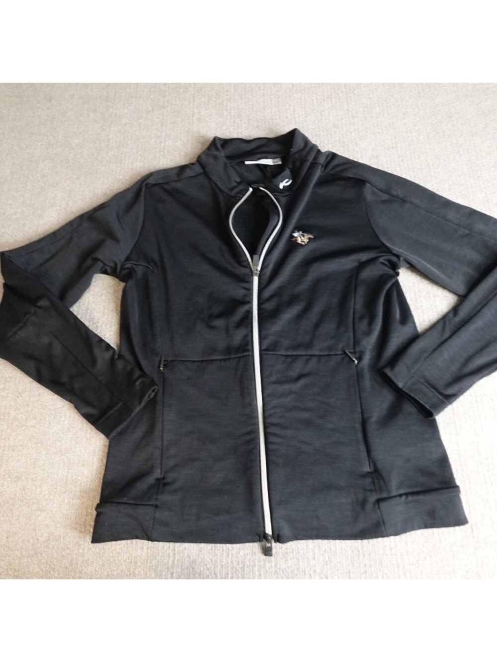 Kjus Womens Jacket Large 40 Black Full Zip Mirrabell Sleepy Hollow Country Club
